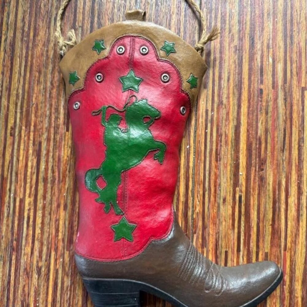 Vintage western hanging wall boot